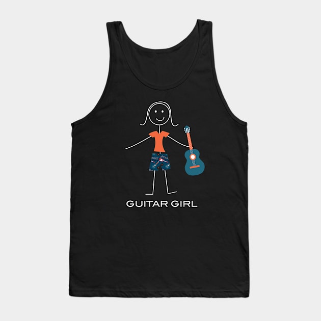 Funny Womens Guitar Girl Tank Top by whyitsme